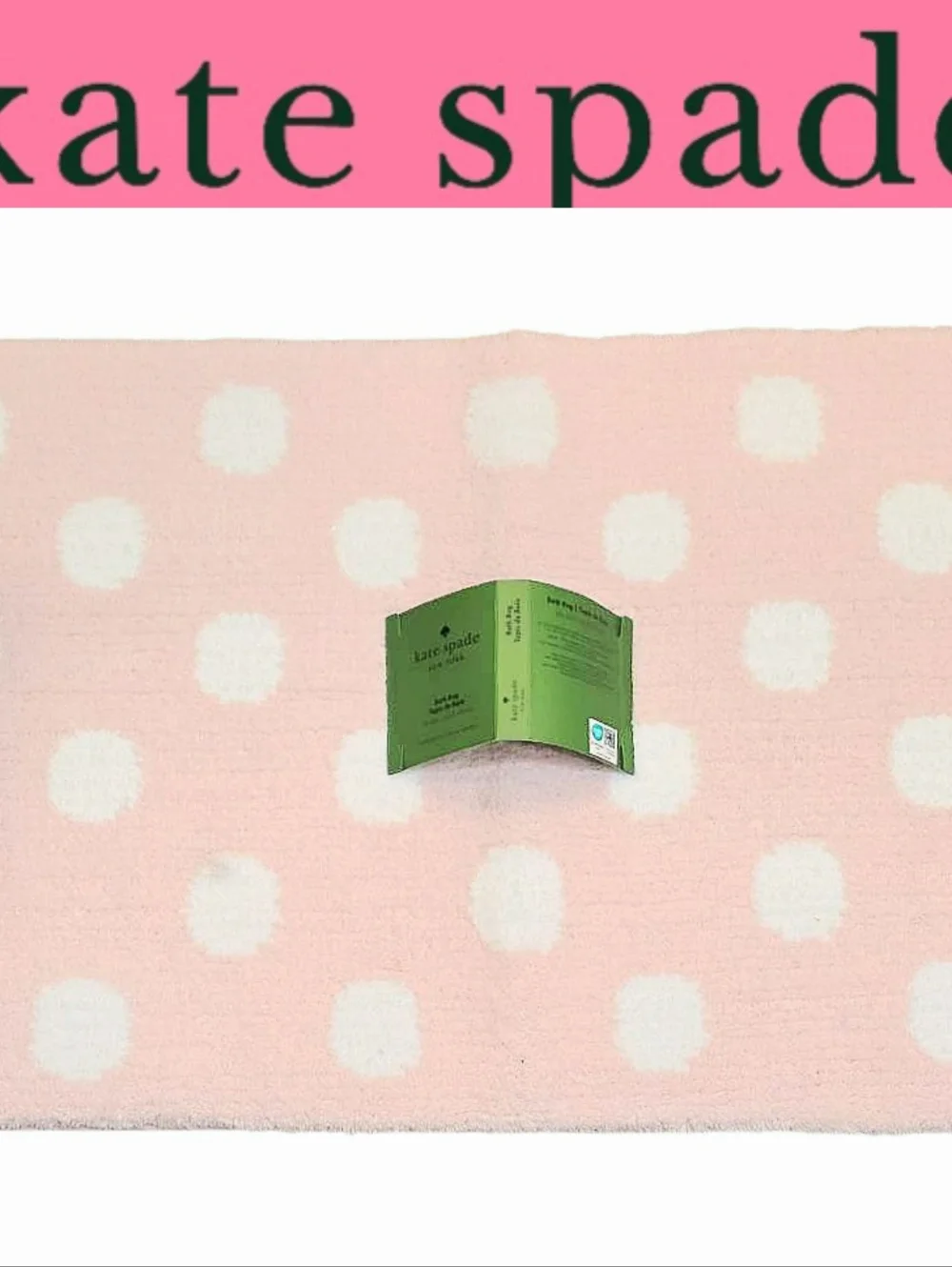 Kate Spade New York Pink and White Polka Dot Rug